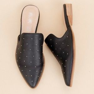Miim The Gaze Ball Studded Pointed Mule